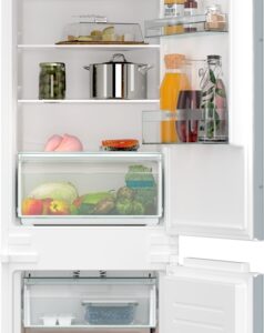Siemens IQ100, built-in fridge-freezer with freezer at bottom, 193.5 x 54.1 cm, sliding hinge